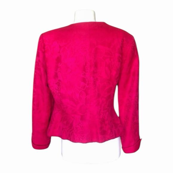 Vintage 1960’s Timeless by Howard Wolf Pink Red Two Piece Jacket Skirt Suit Sz 8 - Picture 7 of 14